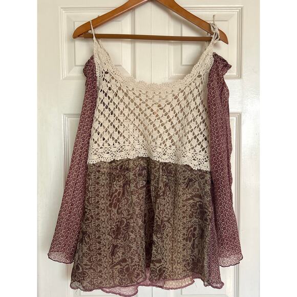 Billabong Boho Crocheted Sheer Top - Picture 4 of 6